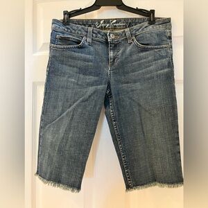 Juicy Couture Blue Denim shorts with Frayed Hem